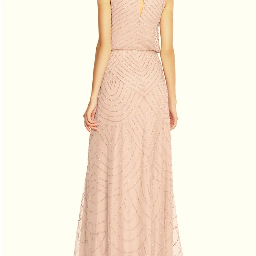 Like new formal beaded down in blush size 14